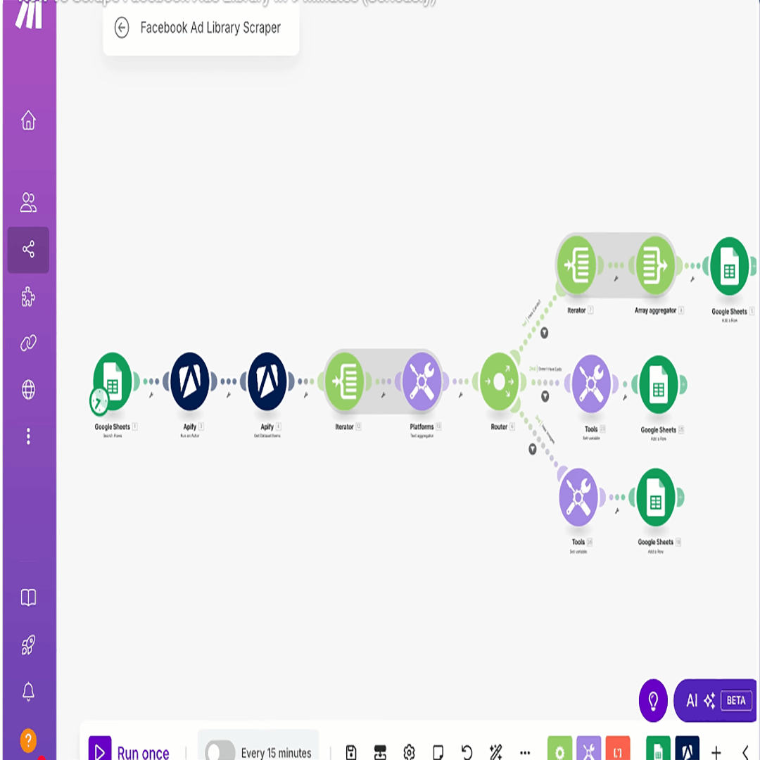 Facebook Ad Library Scraper Interface
